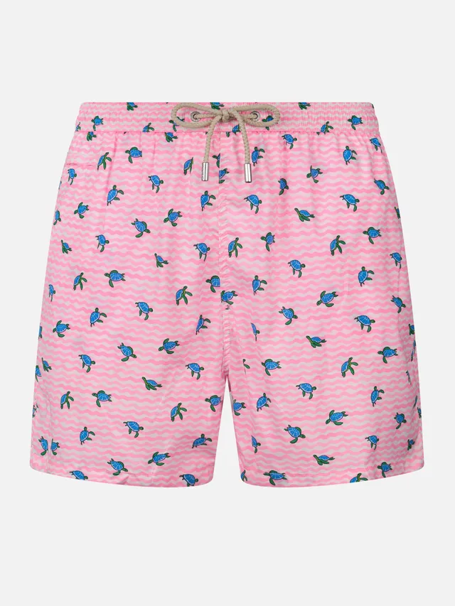 mc2-saint-barth-comfort-light-costume-uomo-rosa-stampa-tartarughe-marine image 1