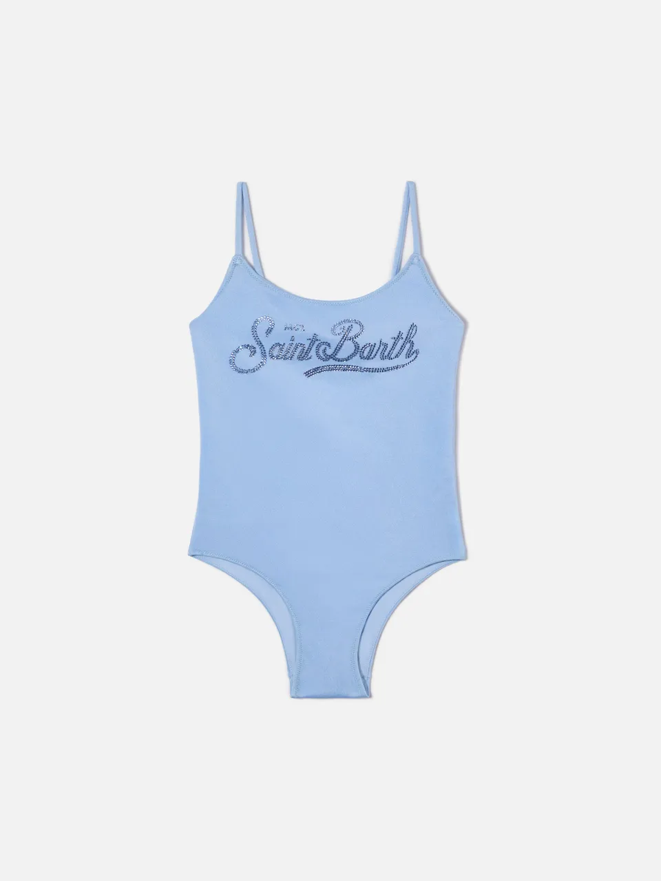 mc2-saint-barth-cecille-jr-costume-intero-bambina-azzurro-glossy-con-logo-strass image 1