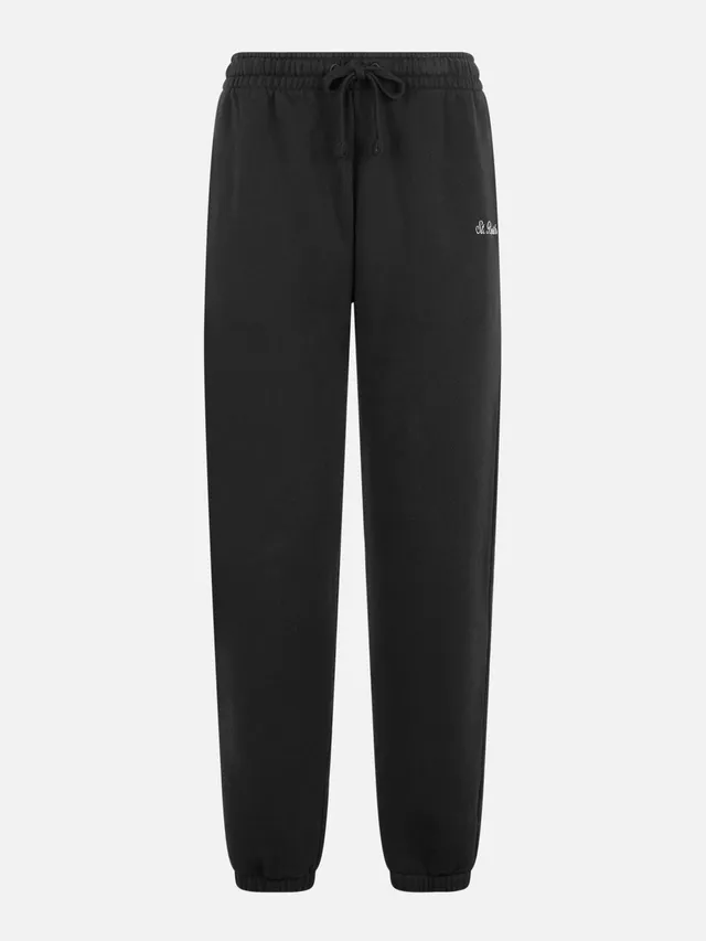 mc2-saint-barth-pantaloni-joggers-odalys-in-pile-nero image 1