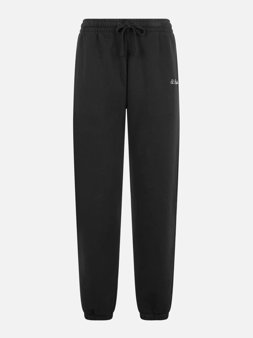 mc2-saint-barth-pantaloni-joggers-odalys-in-pile-nero image 1