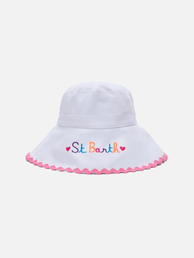 mc2-saint-barth-cuffia-neonata-in-cotone-con-stampa-logo-multicolore image 1