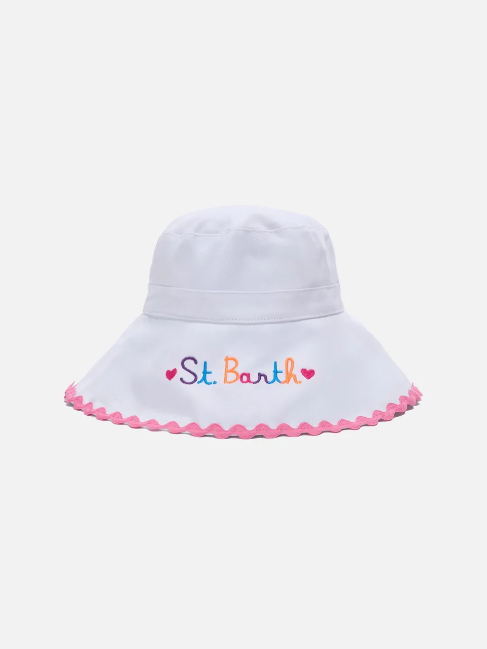 mc2-saint-barth-cuffia-neonata-in-cotone-con-stampa-logo-multicolore image 1