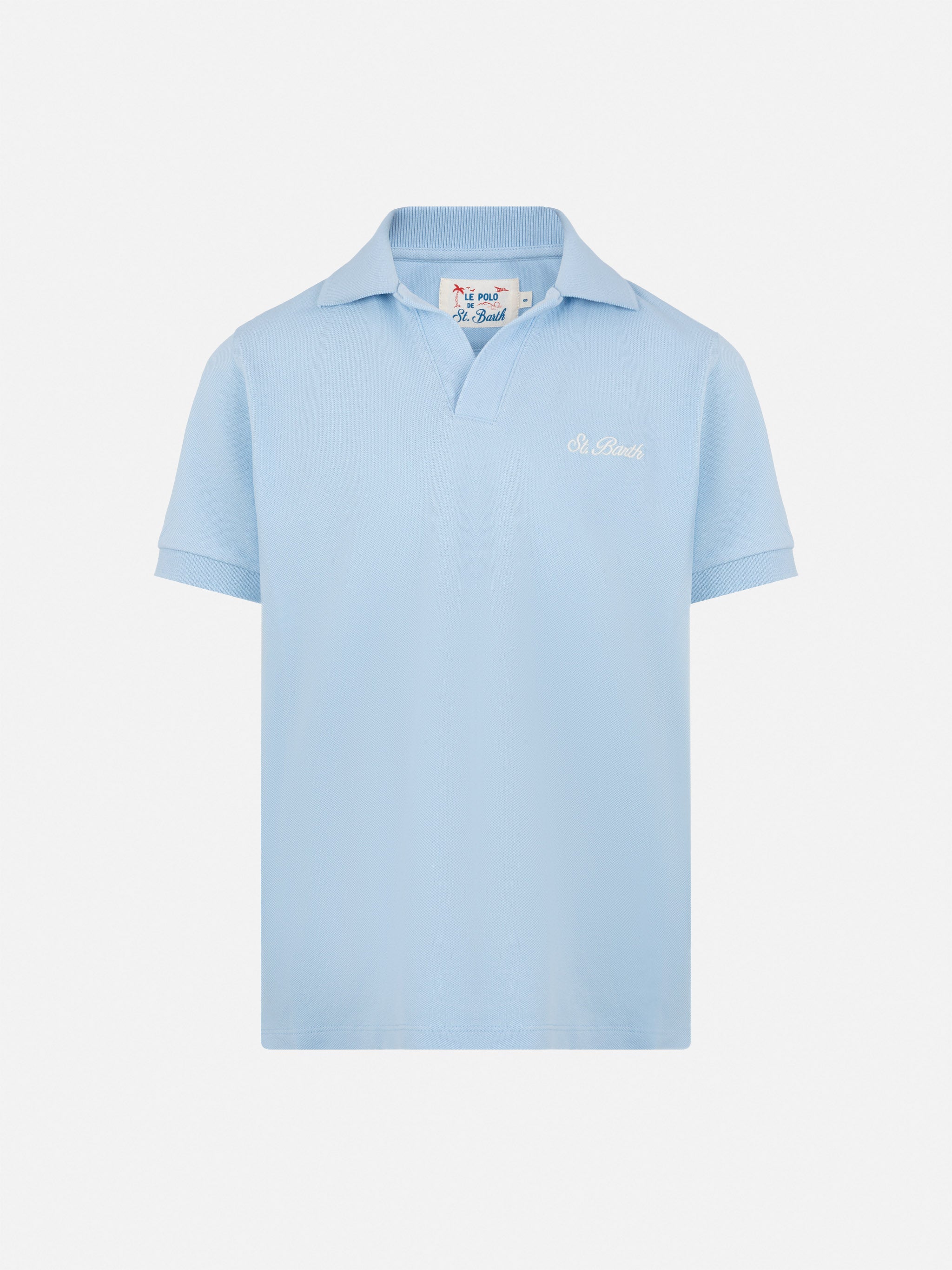mc2-saint-barth-charles-jr-polo-piqu-cotone-azzurro-bambino image 1