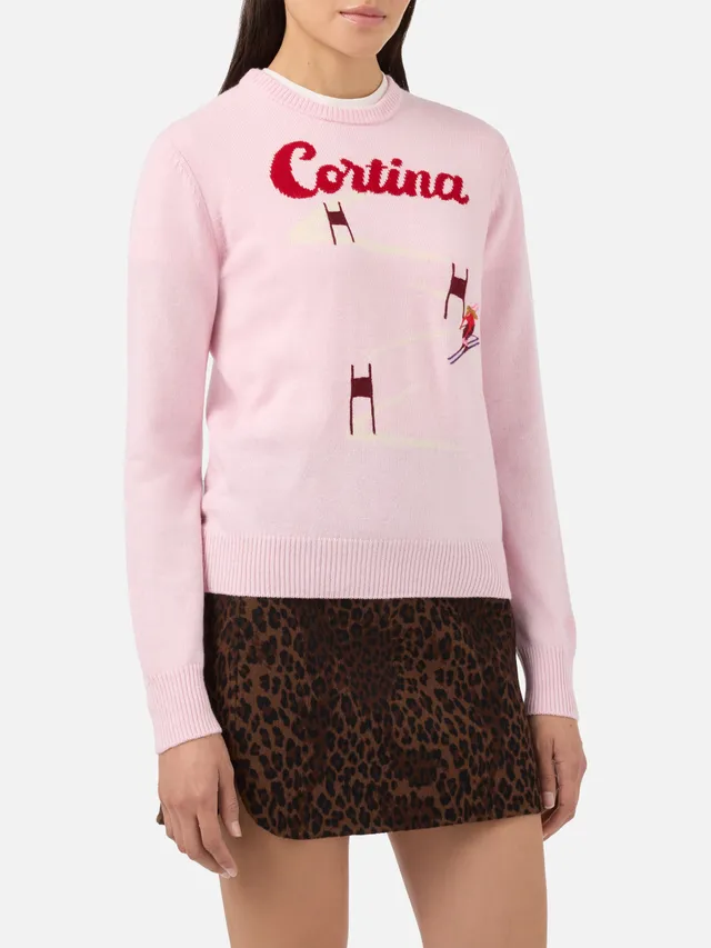 mc2-saint-barth-new-queen-maglione-donna-in-misto-cashmere-rosa-cortina image 1