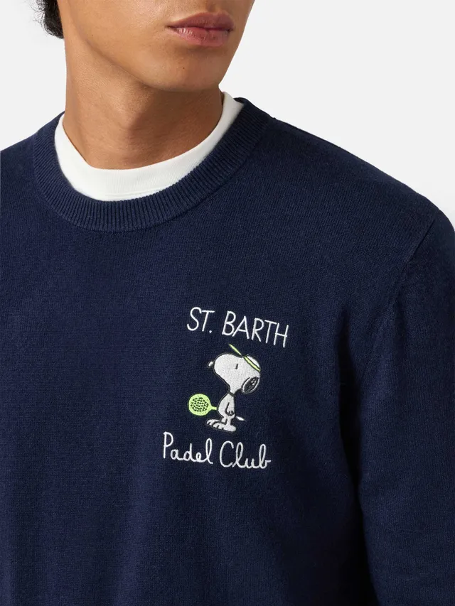 mc2-saint-barth-maglione-heron-light-snoopy-padel-club-peanuts-grigio-uomo image 1