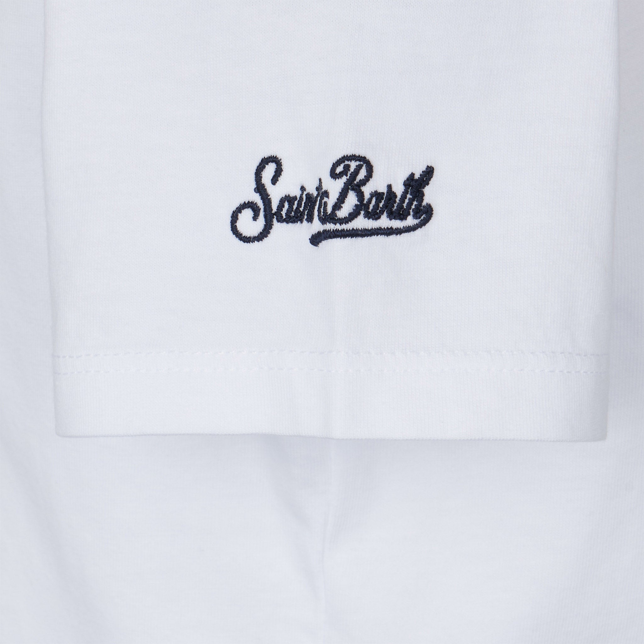 mc2-saint-barth-jean-t-shirt-bambina-bianca-portami-al-mare image 2