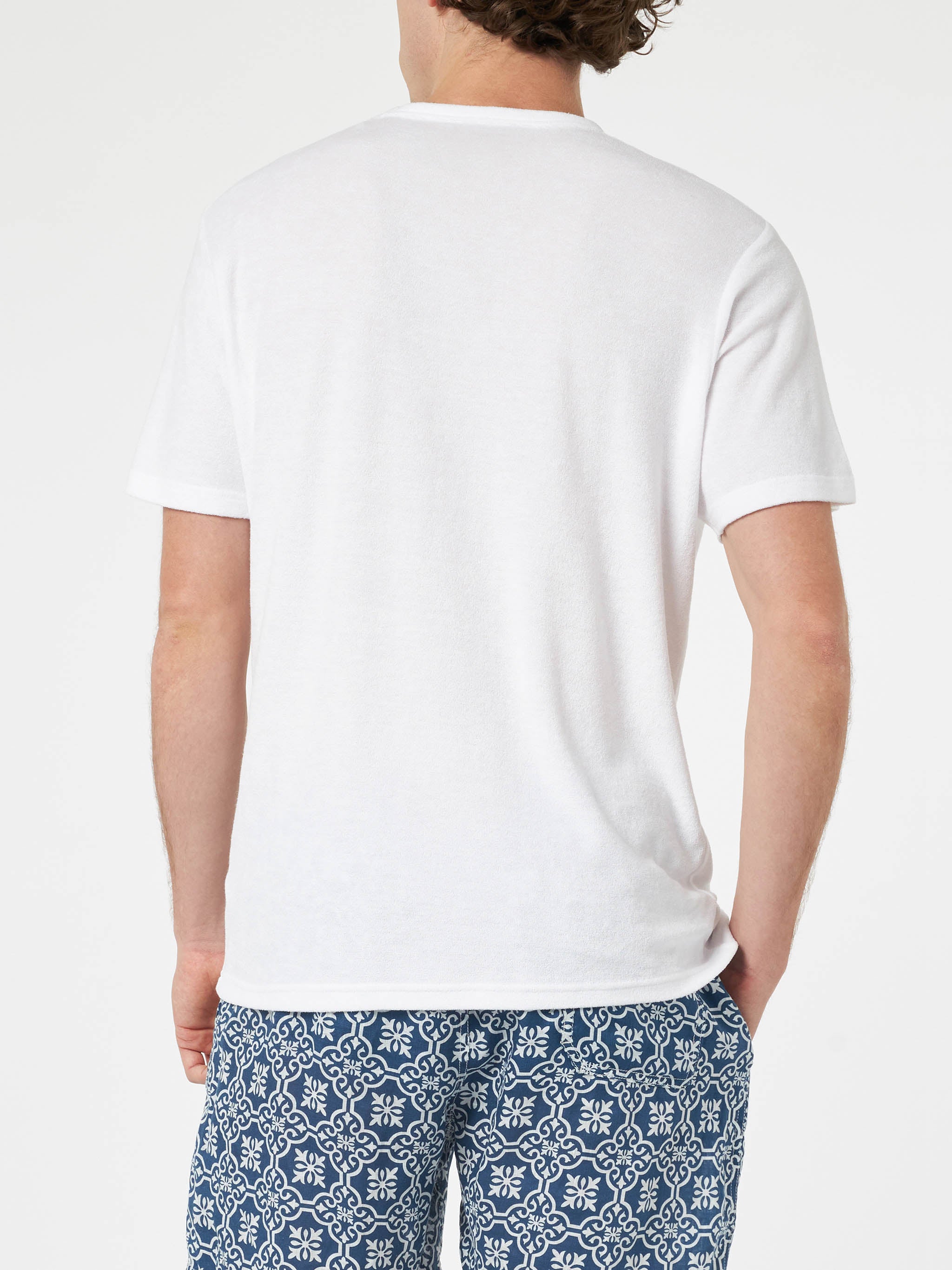 mc2-saint-barth-gary-t-shirt-uomo-in-spugna-bianca-con-ricamo image 4