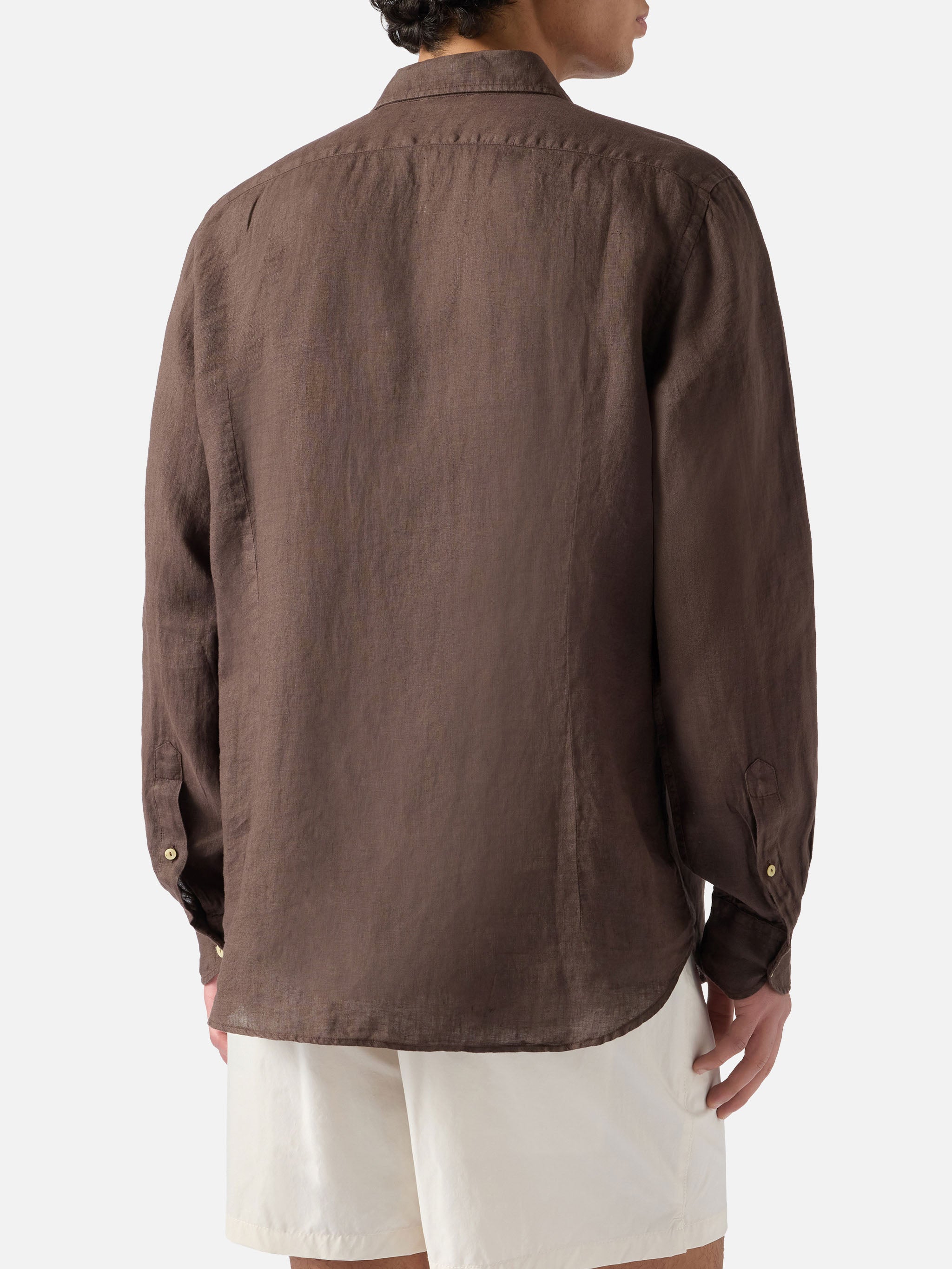 mc2-saint-barth-camicia-pamplona-in-puro-lino-marrone-uomo image 3