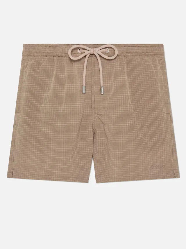 mc2-saint-barth-katch-costume-mare-uomo-lunghezza-media-ripstop-marrone-beige image 1