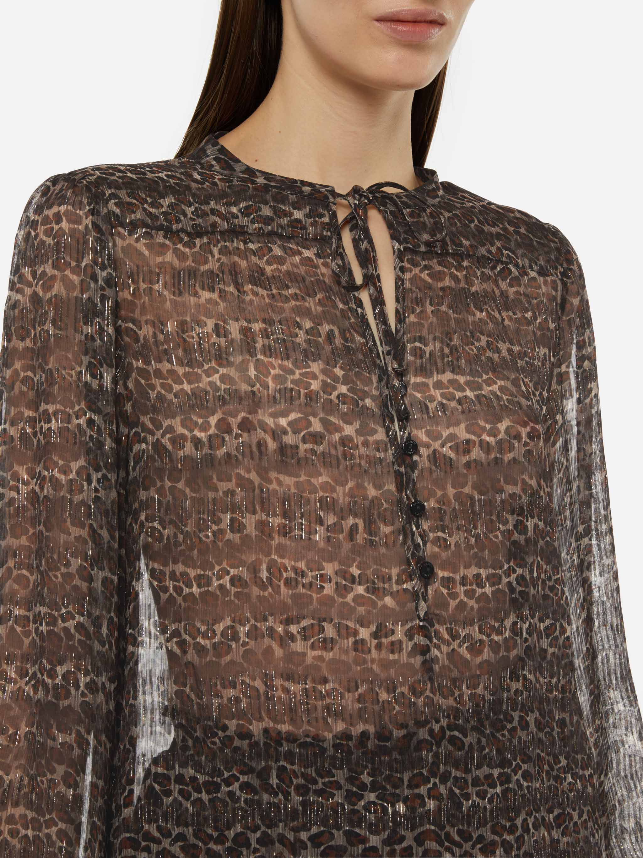 mc2-saint-barth-harper-blusa-donna-oversize-in-voile-di-seta-lurex-animalier-mar image 3