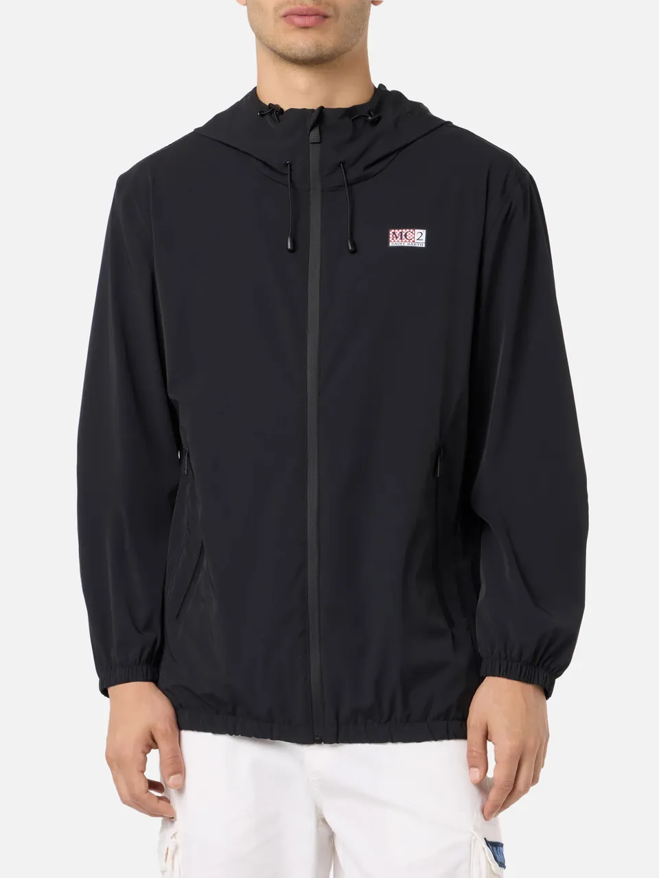 mc2-saint-barth-giacca-sloop-in-tessuto-tecnico-elasticizzato-nero-cappuccio-uom image 1