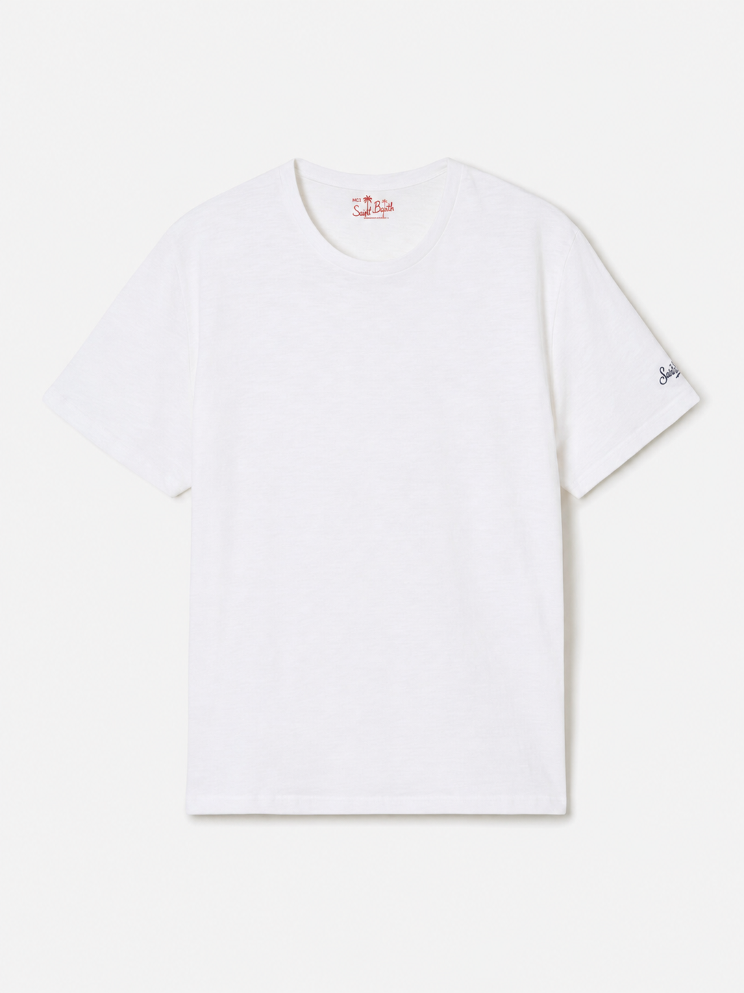 mc2-saint-barth-t-shirt-president-uomo-in-cotone-fiammato-bianco image 1