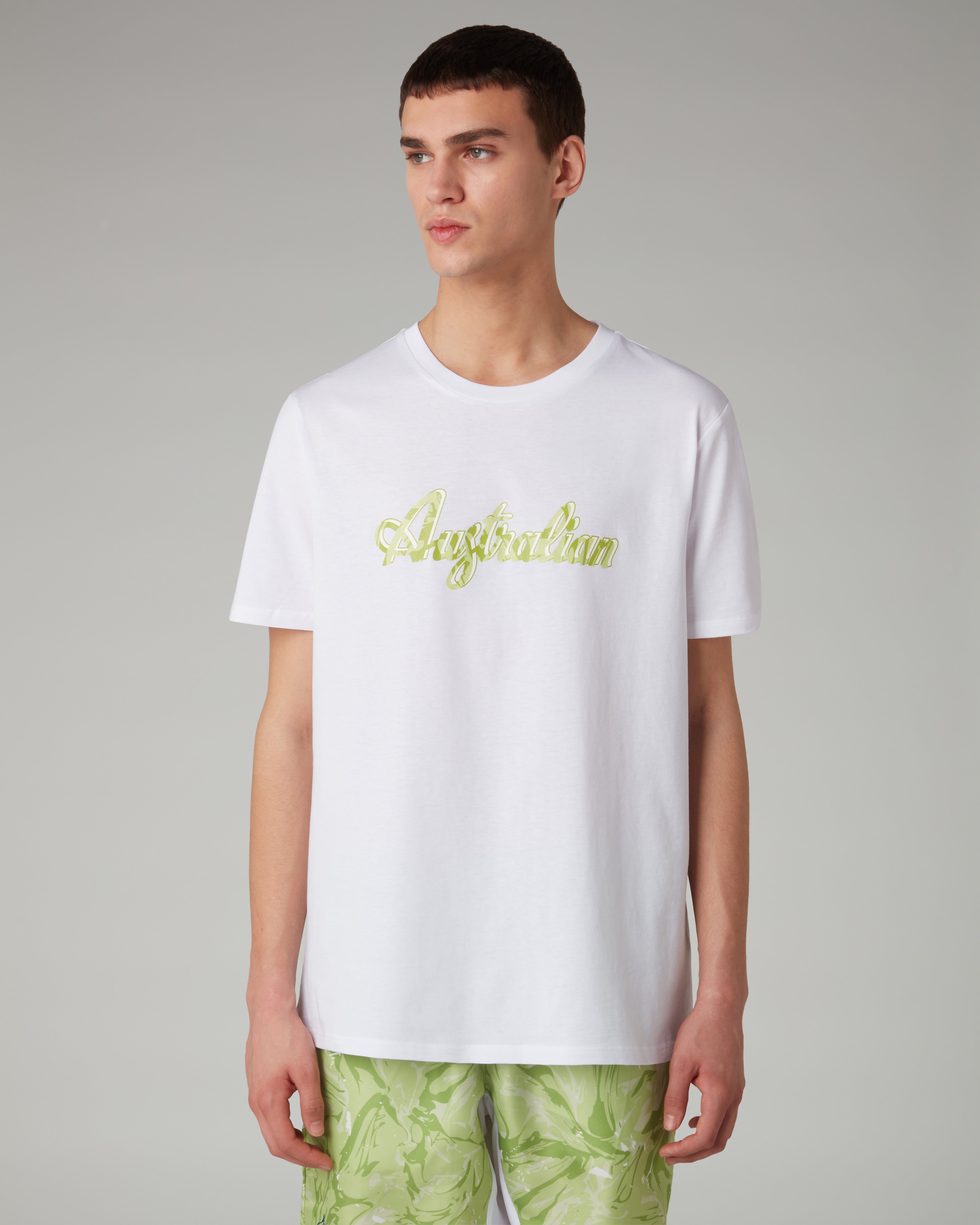 australian-logo-ripple-t-shirt-maglietta-cotone-bianca-regular image 1