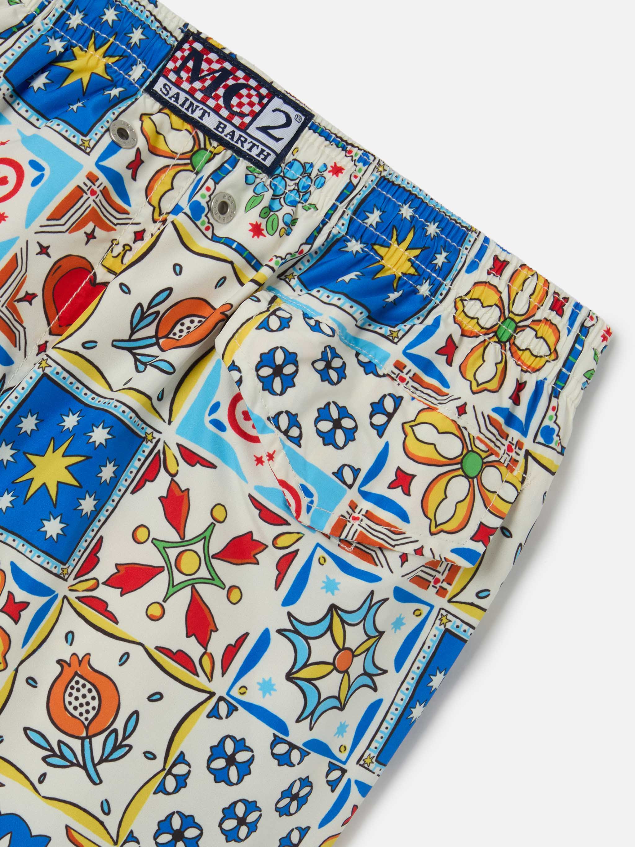 mc2-saint-barth-costume-jean-lighting-70-bambino-stampa-maiolica-all-over image 3