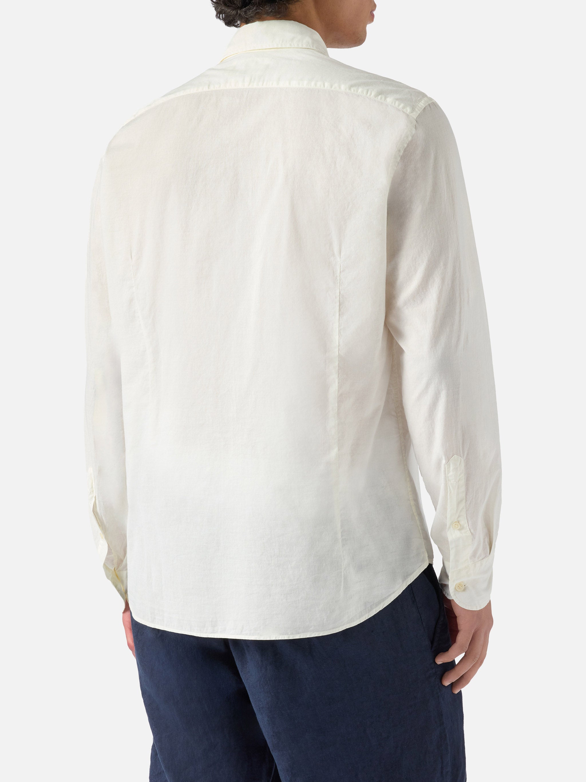 mc2-saint-barth-camicia-chemise-in-puro-cotone-voile-panna-da-uomo image 3