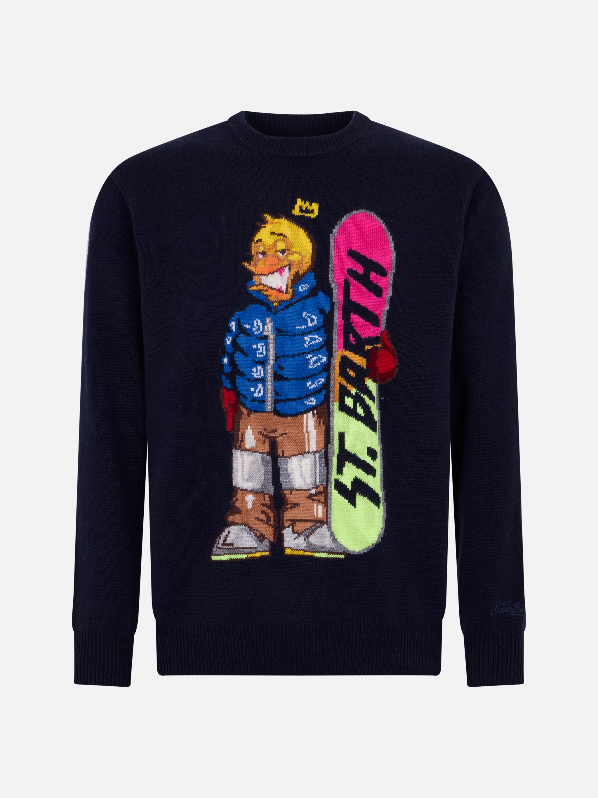 mc2-saint-barth-heron-maglia-uomo-crypto-ducky-snowboard-blu-special-edition image 4