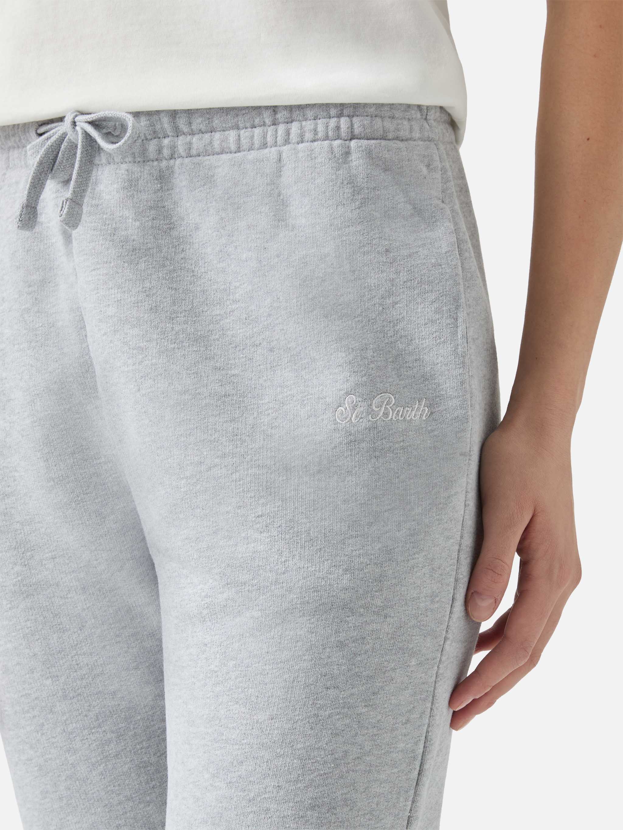 mc2-saint-barth-pantaloni-joggers-odalys-donna-in-pile-grigio image 3