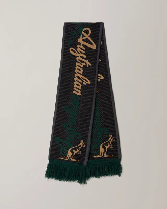 australian-essential-sciarpa-logata-jacquard-nera-145x20-cm image 1
