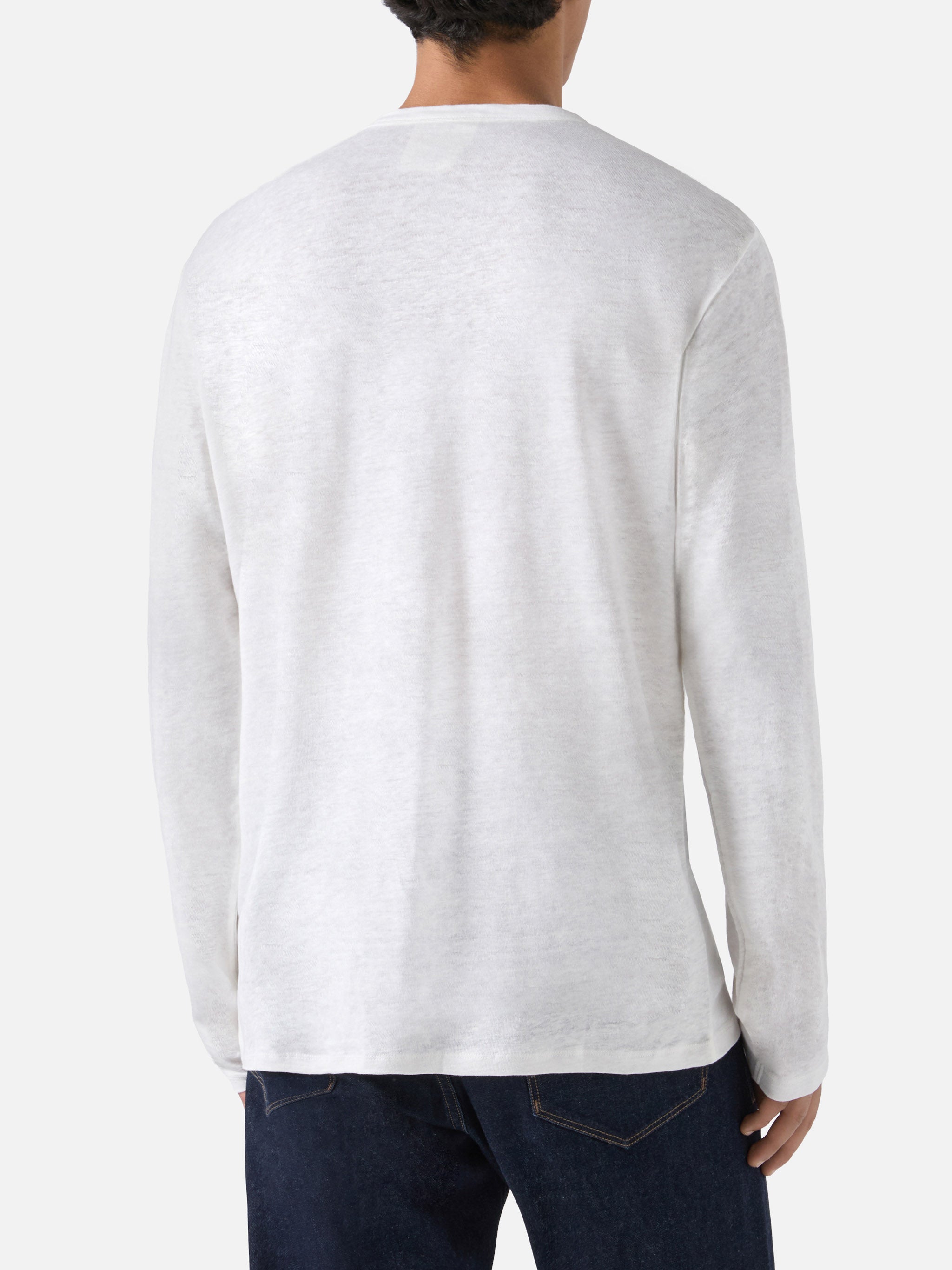 mc2-saint-barth-t-shirt-ecstasea-uomo-in-lino-jersey-bianca-tinta-unita-con-tasc image 4