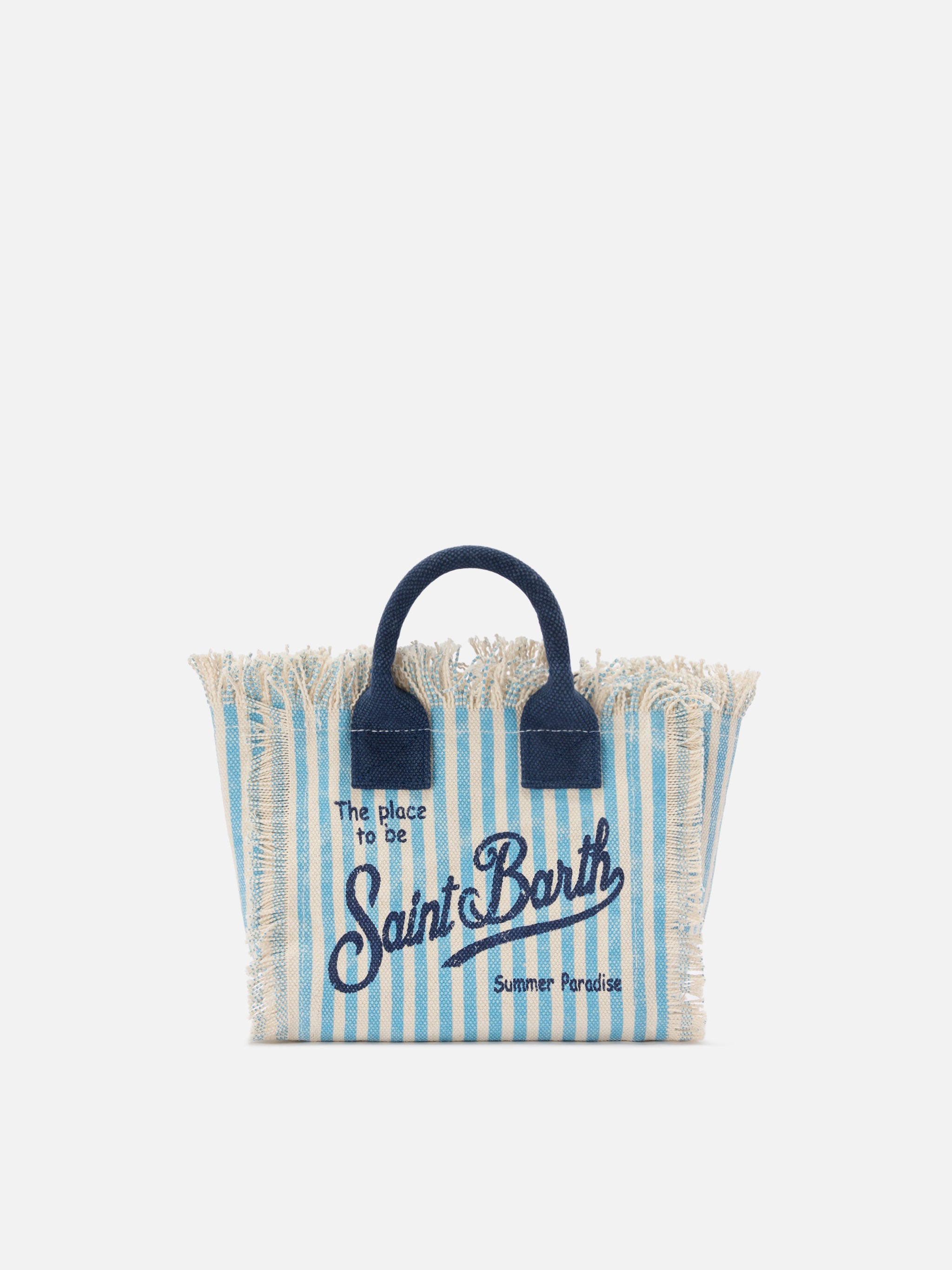 mc2-saint-barth-borsa-vanity-mini-in-canvas-righe-azzurre-donna image 1