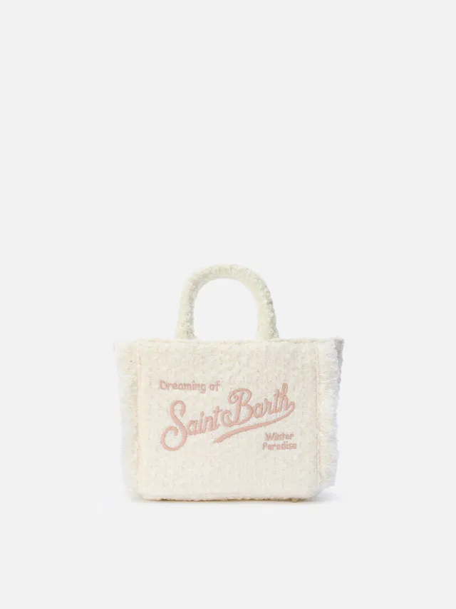mc2-saint-barth-borsa-vanity-mini-tweed-bianca-con-tracolla image 1
