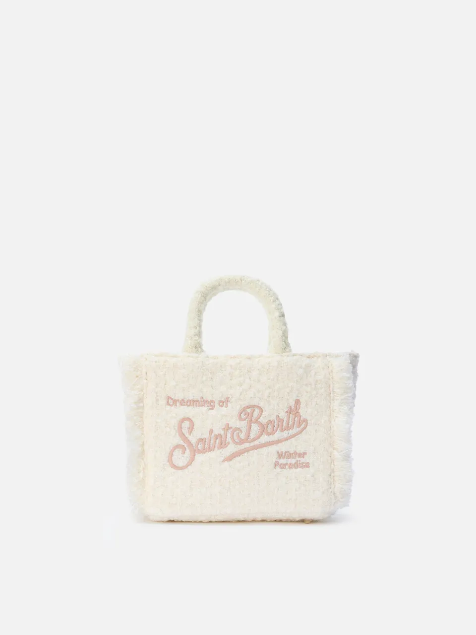 mc2-saint-barth-borsa-vanity-mini-tweed-bianca-con-tracolla image 1