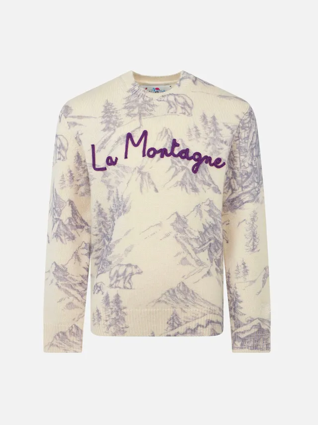 mc2-saint-barth-maglione-bambina-girocollo-toile-de-jouy-la-montagne image 1