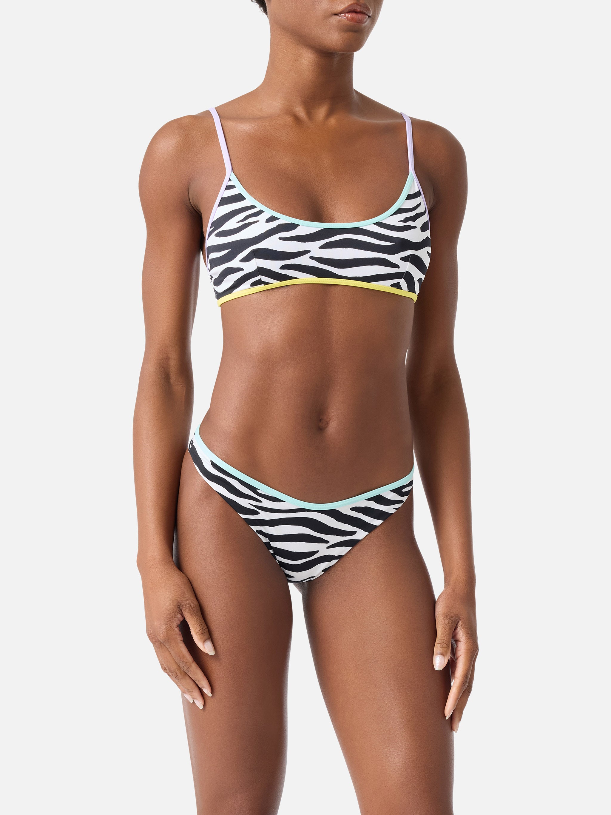 bikini-mc2-saint-barth-judy-naomi-bralette-stampa-zebra-con-piping image 2