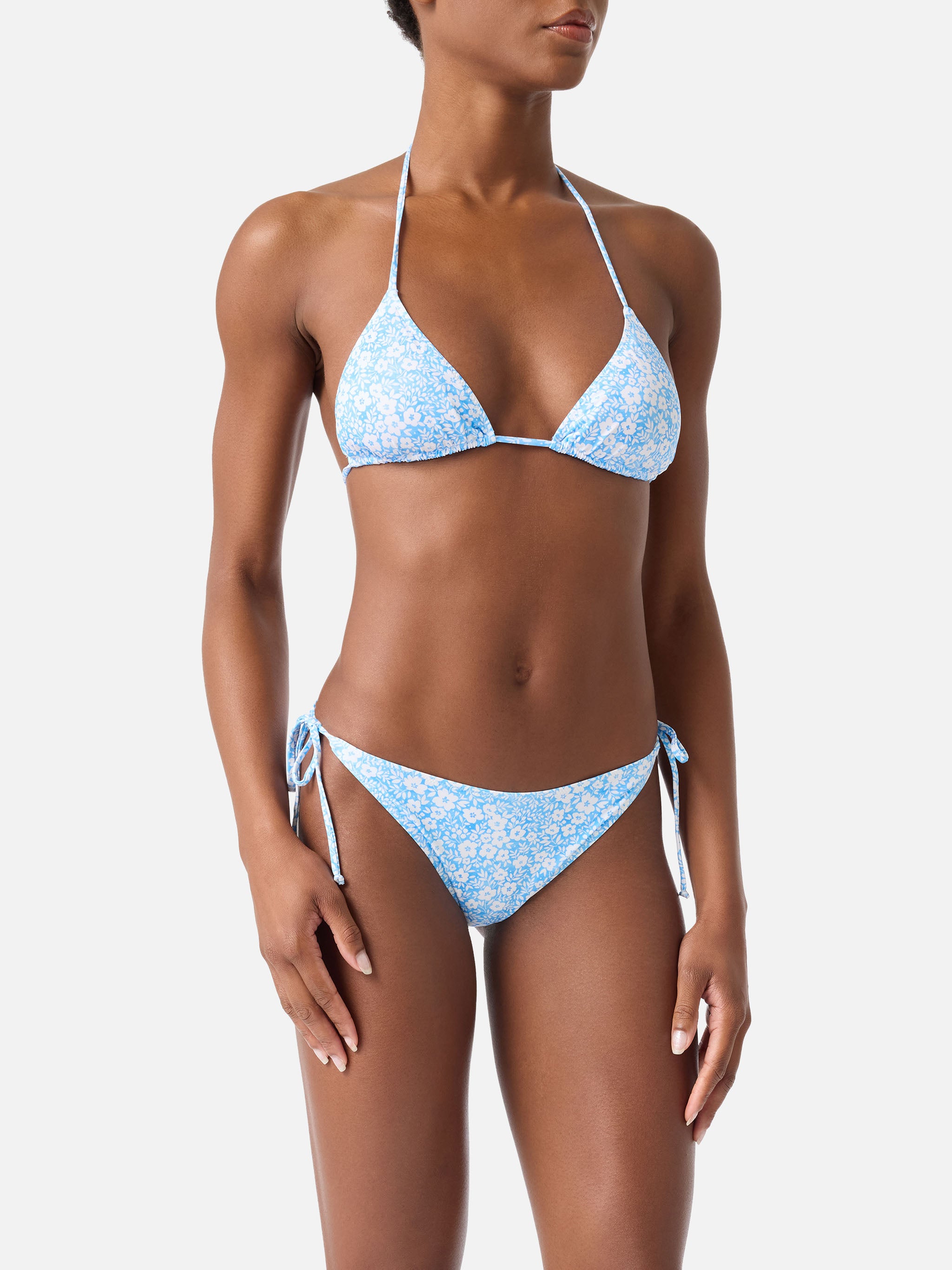 bikini-donna-mc2-saint-barth-leah-virgo-triangolo-stampa-floreale-vintage image 2