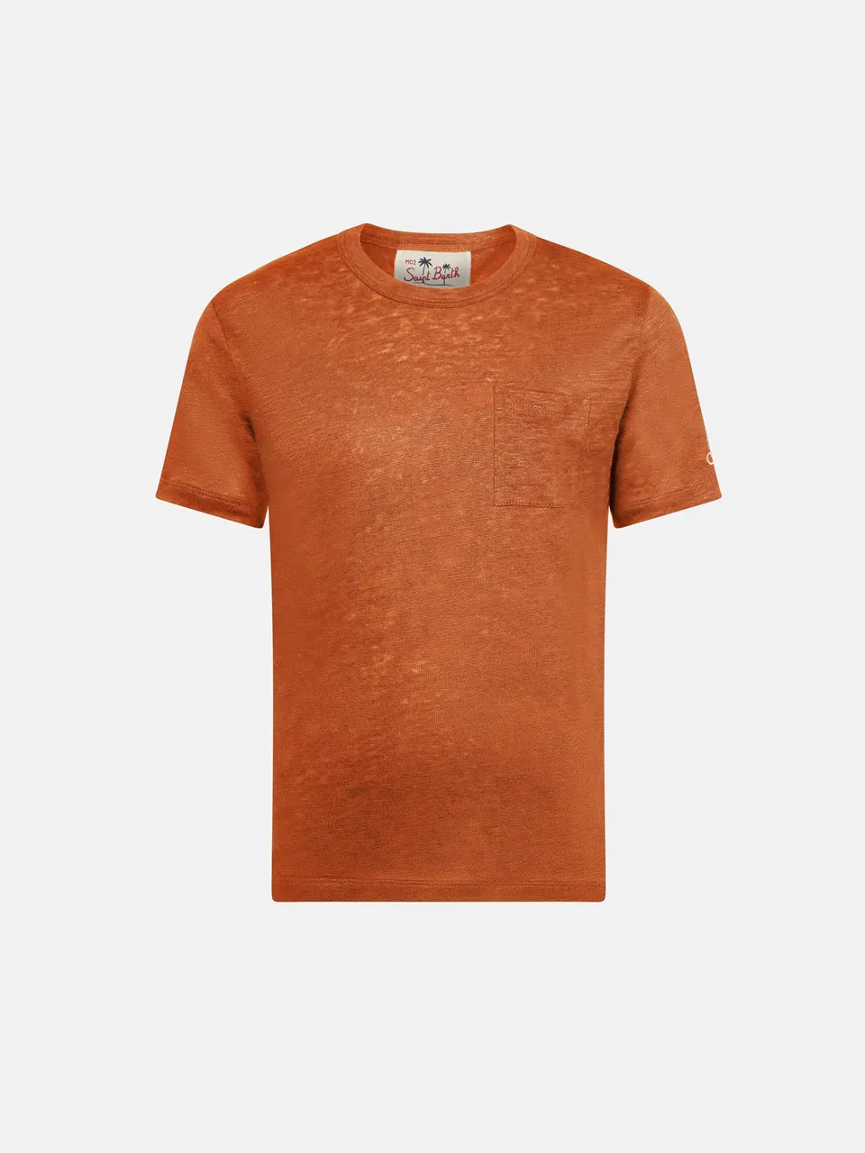 mc2-saint-barth-t-shirt-alex-in-jersey-di-lino-arancio-per-bambino image 1
