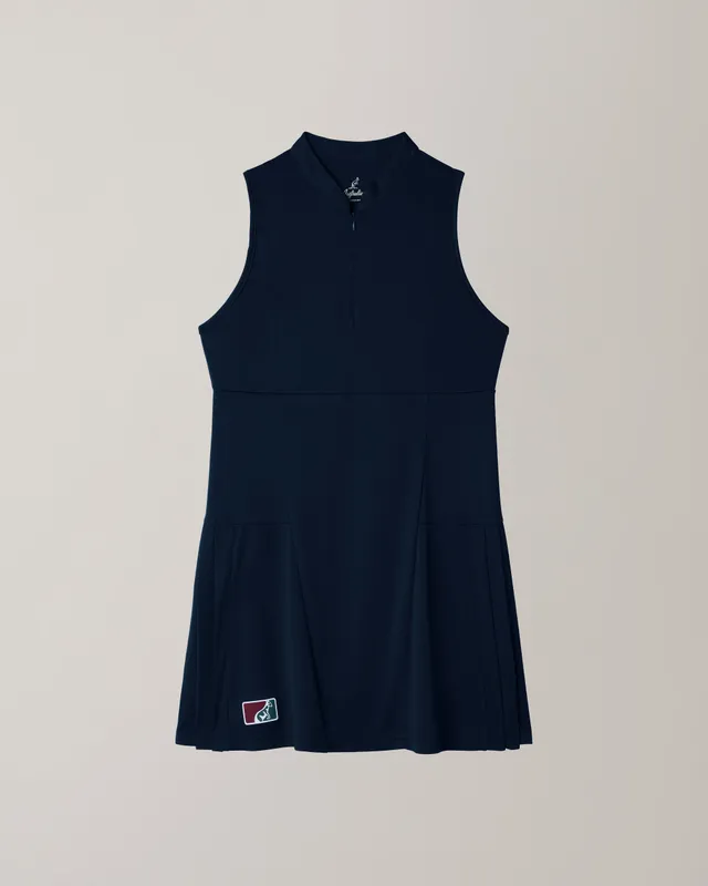 australian-classic-dress-abito-ace-blu-navy-made-in-italy image 1