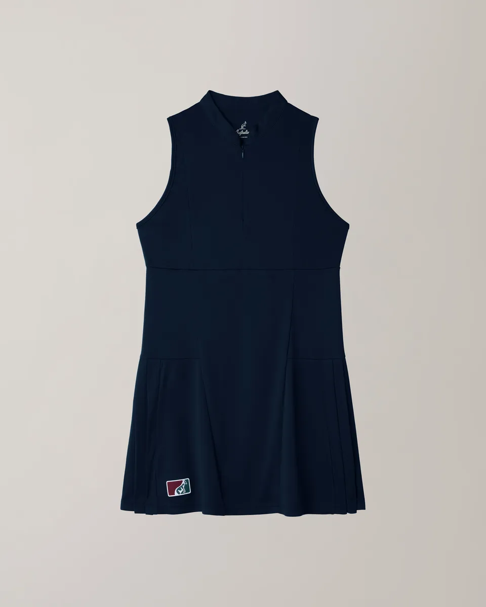 australian-classic-dress-abito-ace-blu-navy-made-in-italy image 1