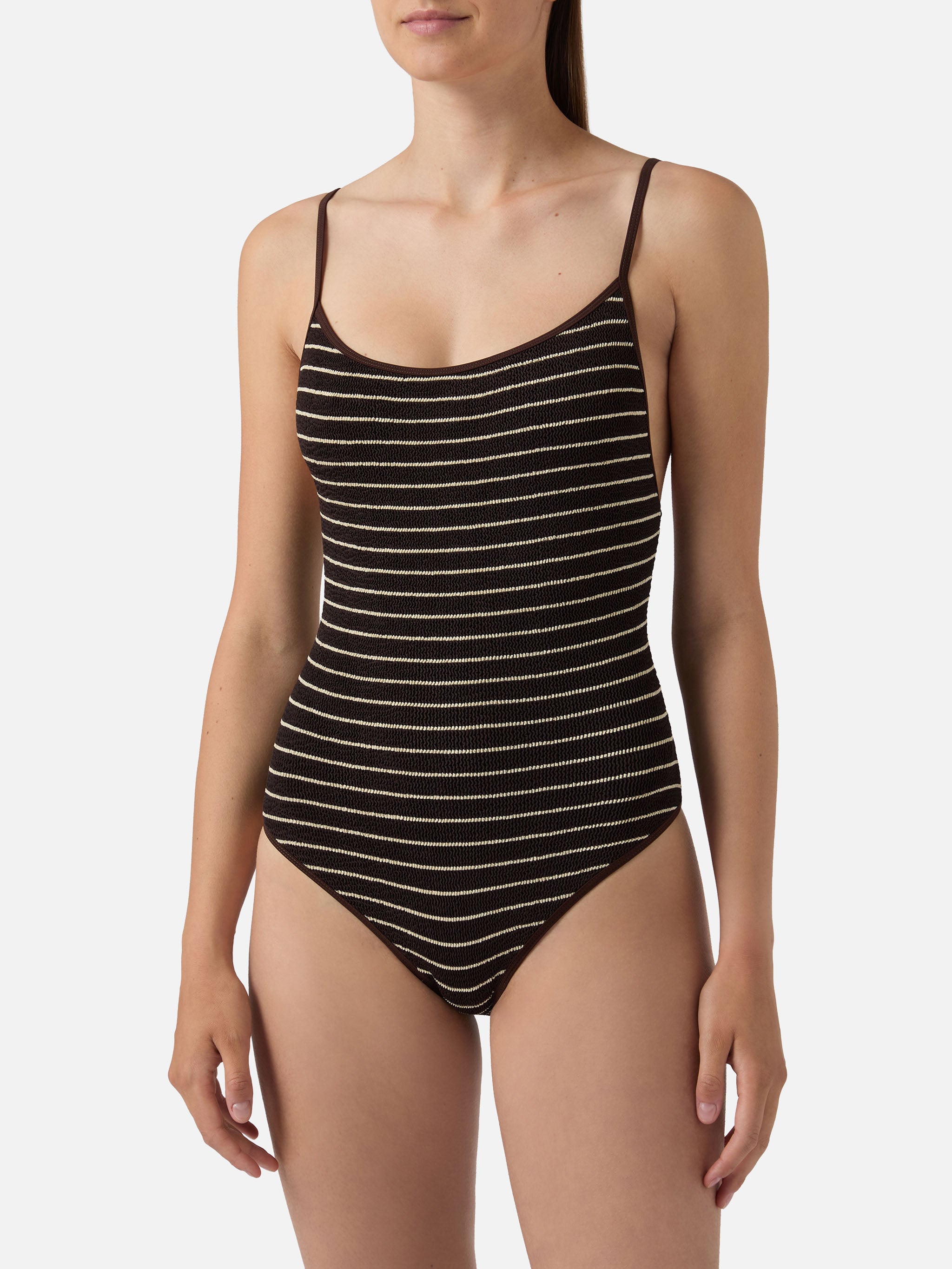 mc2-saint-barth-costume-intero-cecille-string-in-crinkle-righe-marroni-e-bianche image 3