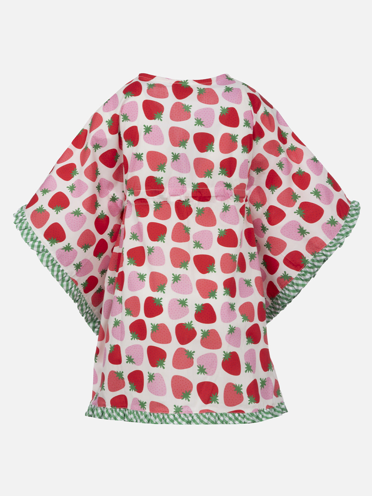 caftano-poncho-bambina-mc2-saint-barth-in-cotone-con-volant-e-stampa-fragole image 3