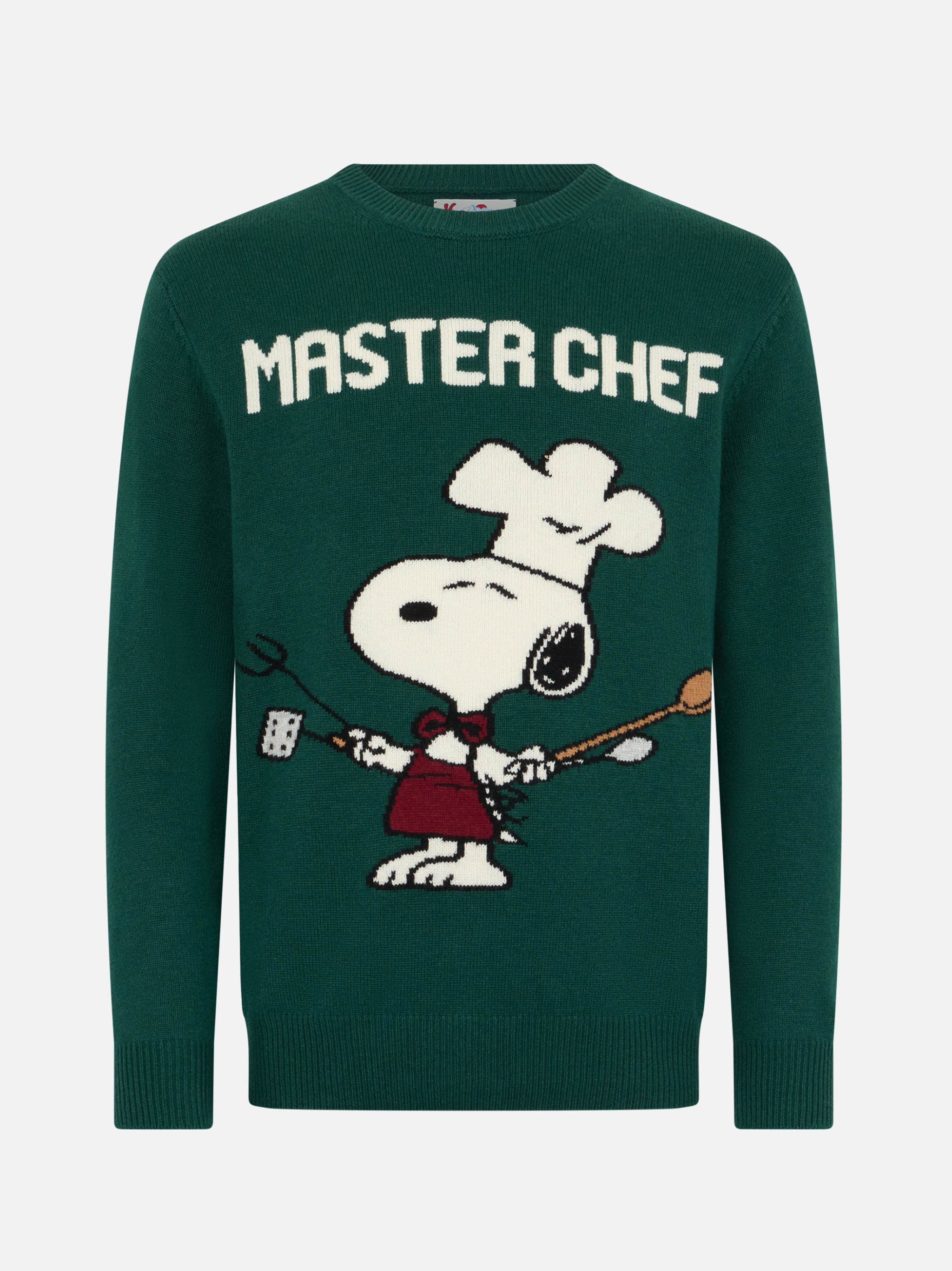 mc2-saint-barth-maglione-heron-snoopy-chef-jacquard-verde-peanuts image 4