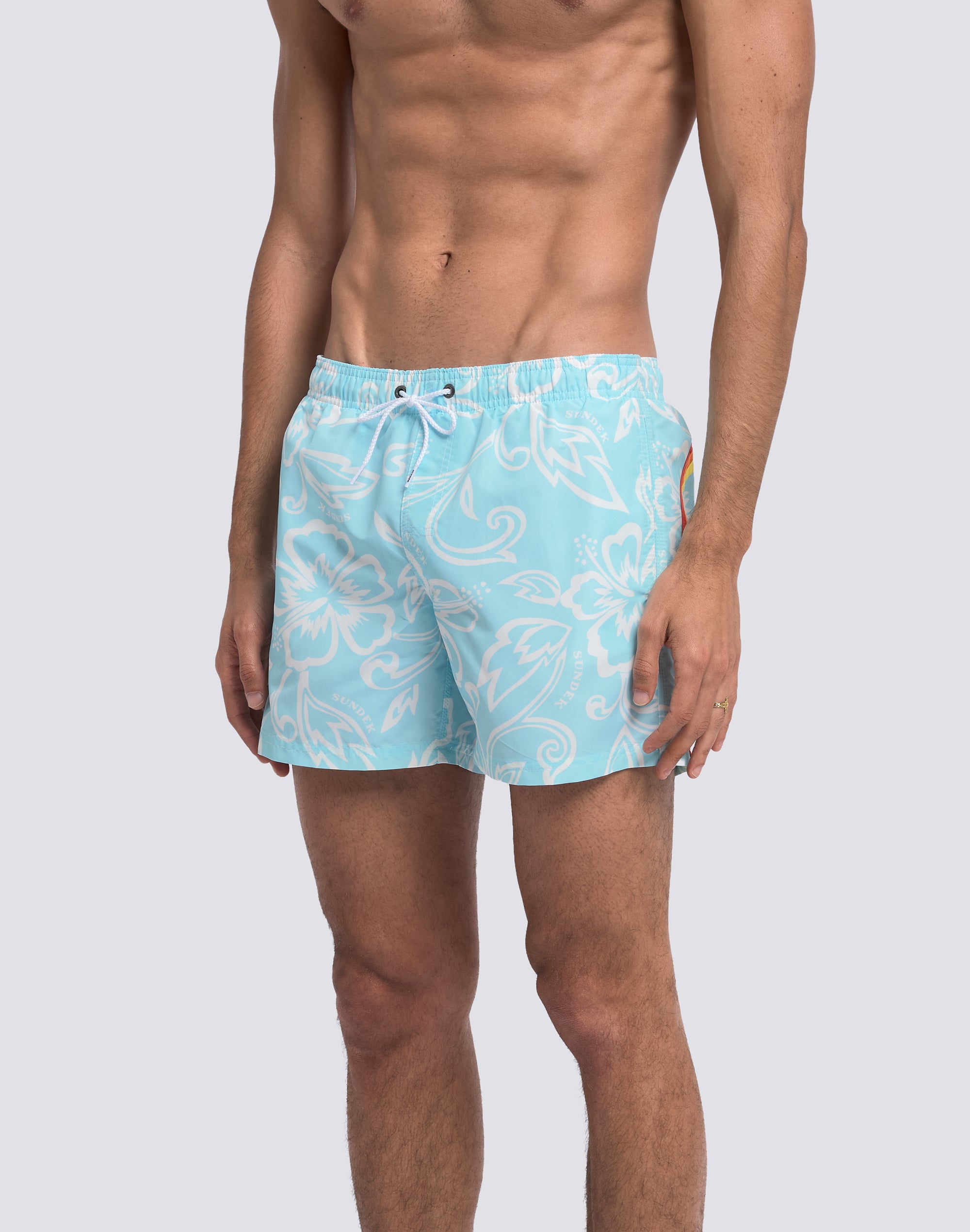 sundek-costume-uomo-corto-vita-elasticata-stampa-archive-hibiscus-sk23 image 4