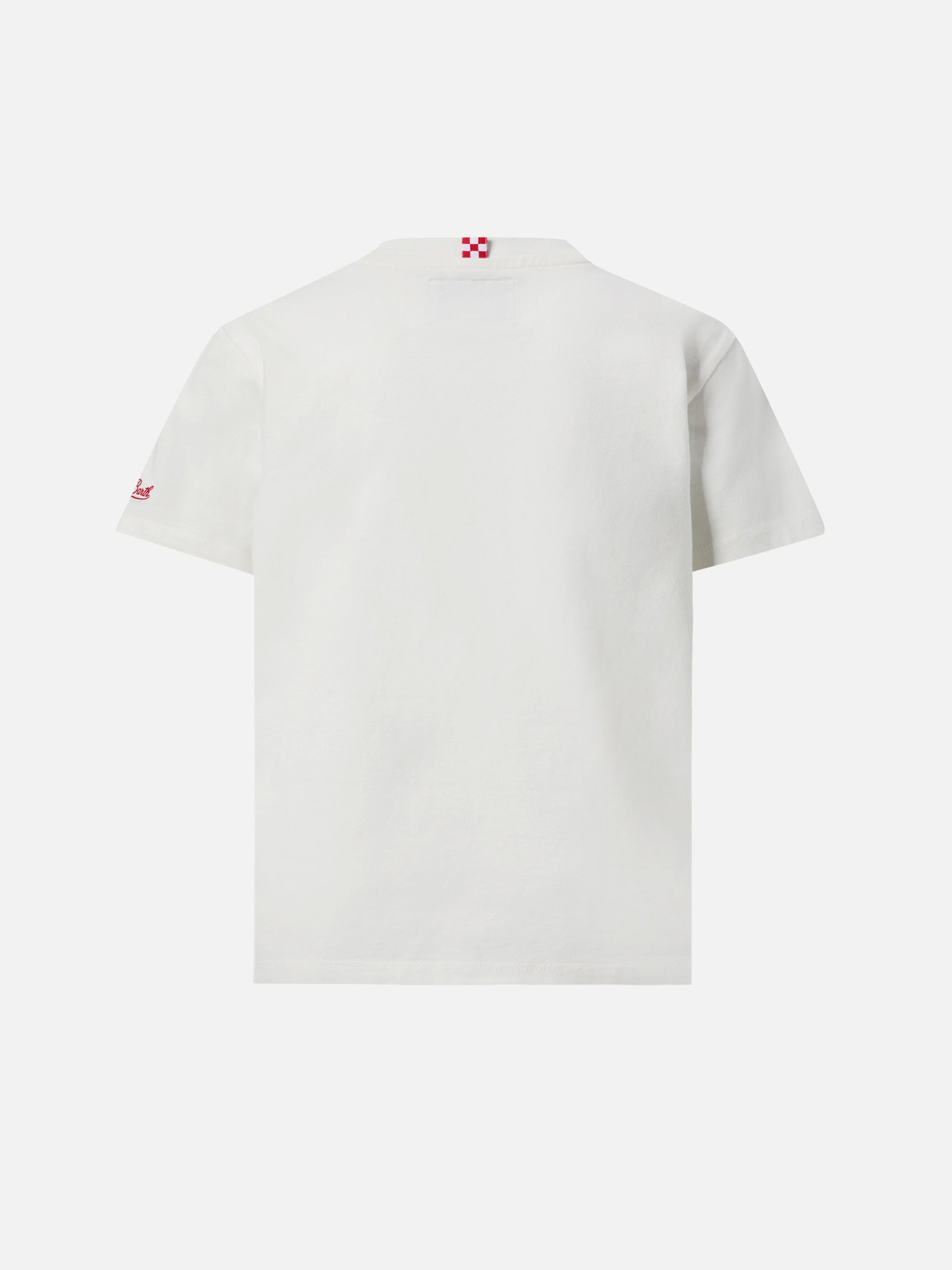 mc2-saint-barth-t-shirt-cameron-bambino-dinosauro-skater-bianca image 3
