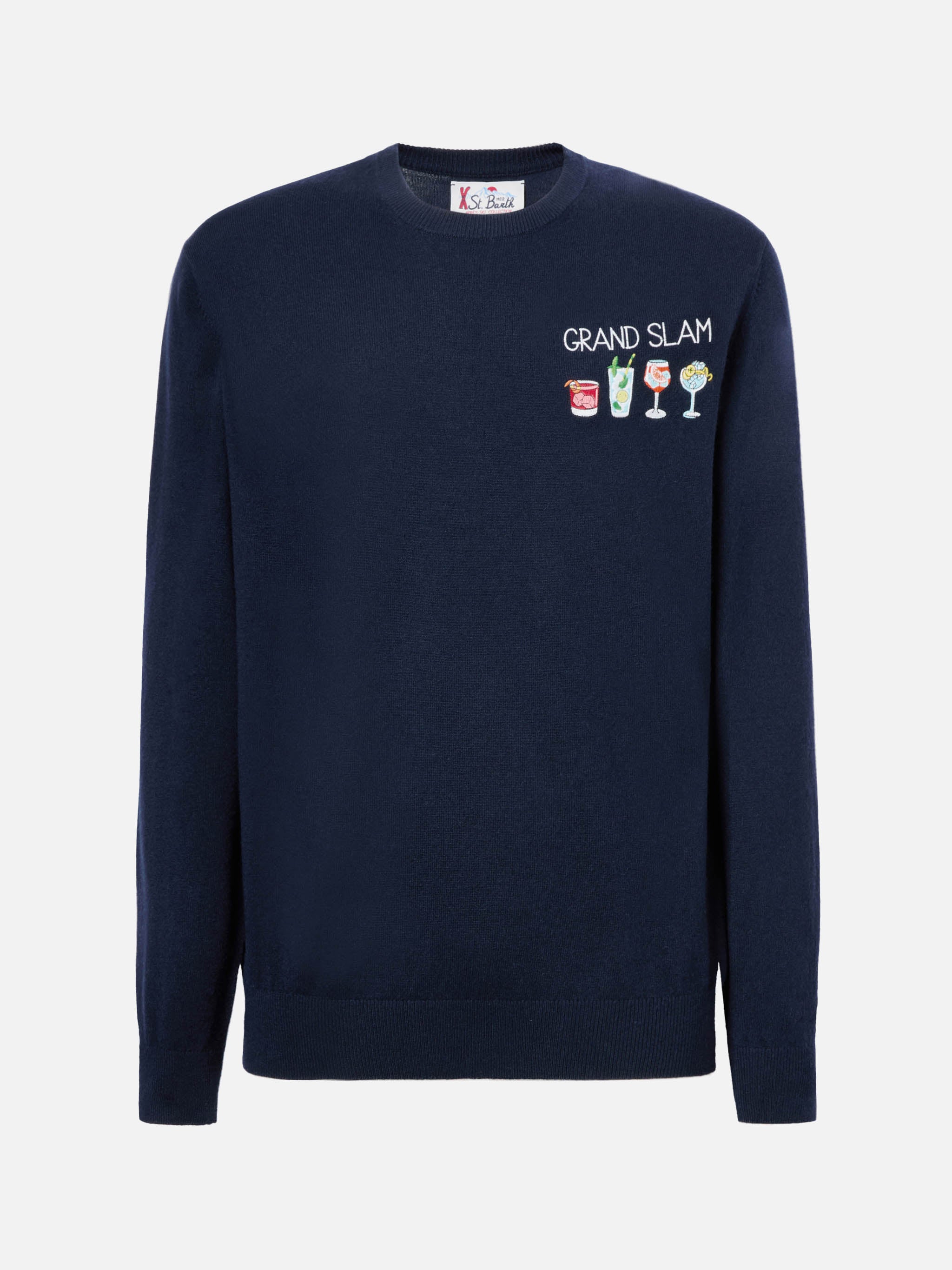 mc2-saint-barth-heron-light-maglione-uomo-blu-grand-slam-cashmere image 5