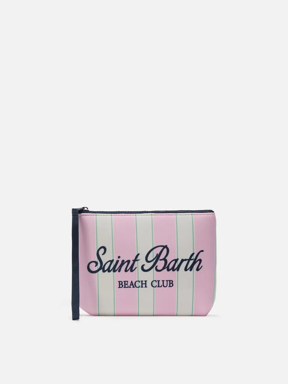 mc2-saint-barth-pochette-aline-pochette-in-scuba-a-righe-rosa-e-verdi-beach-club image 1