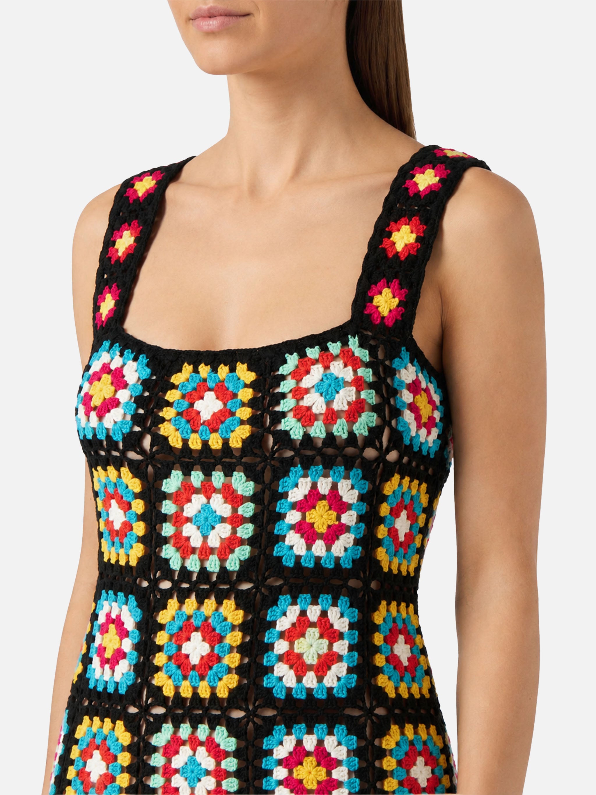 mc2-saint-barth-jaisal-abito-tubino-in-cotone-crochet-multicolor-senza-maniche image 3