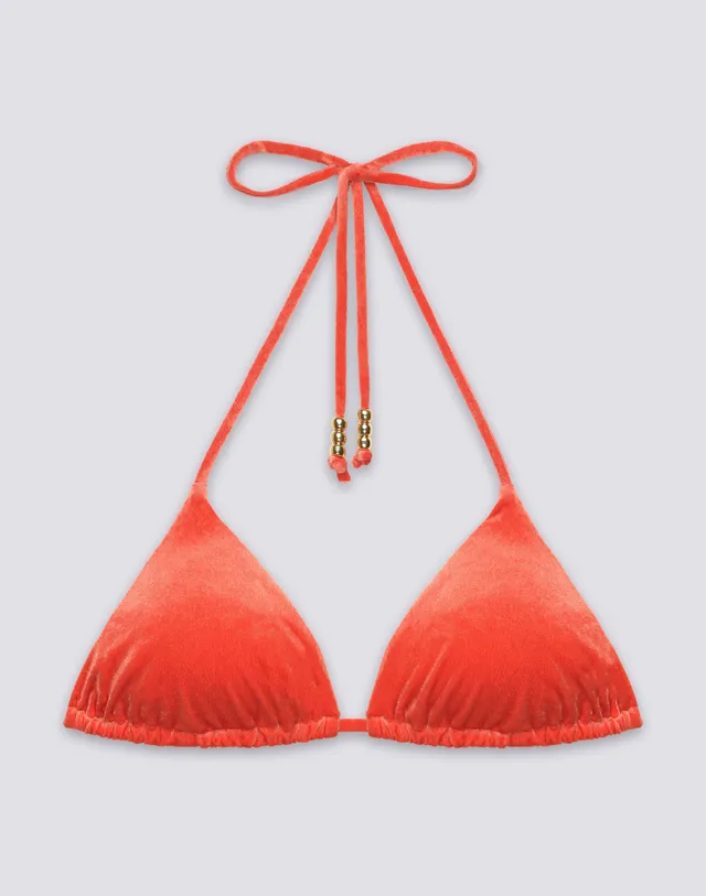 sundek-jennifer-bikini-top-donna-triangolo-regolabile-velluto-perline image 1