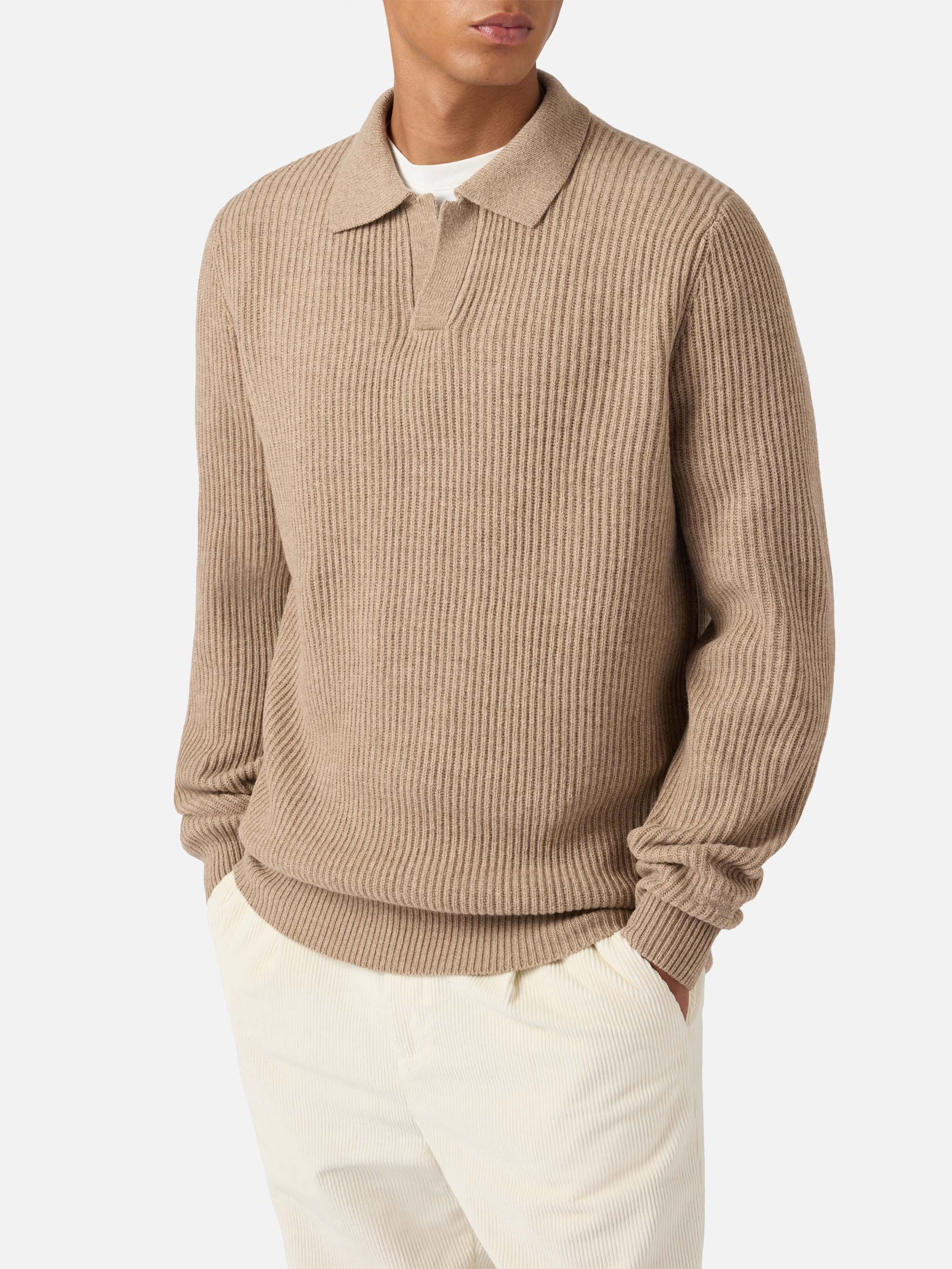 mc2-saint-barth-polo-downing-maglia-uomo-kaki-100-lana image 1