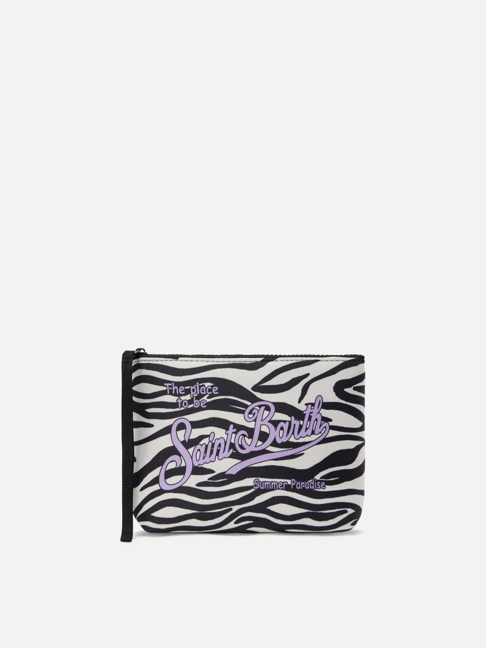 mc2-saint-barth-aline-pochette-in-scuba-con-stampa-zebrata-bianco-nero image 1
