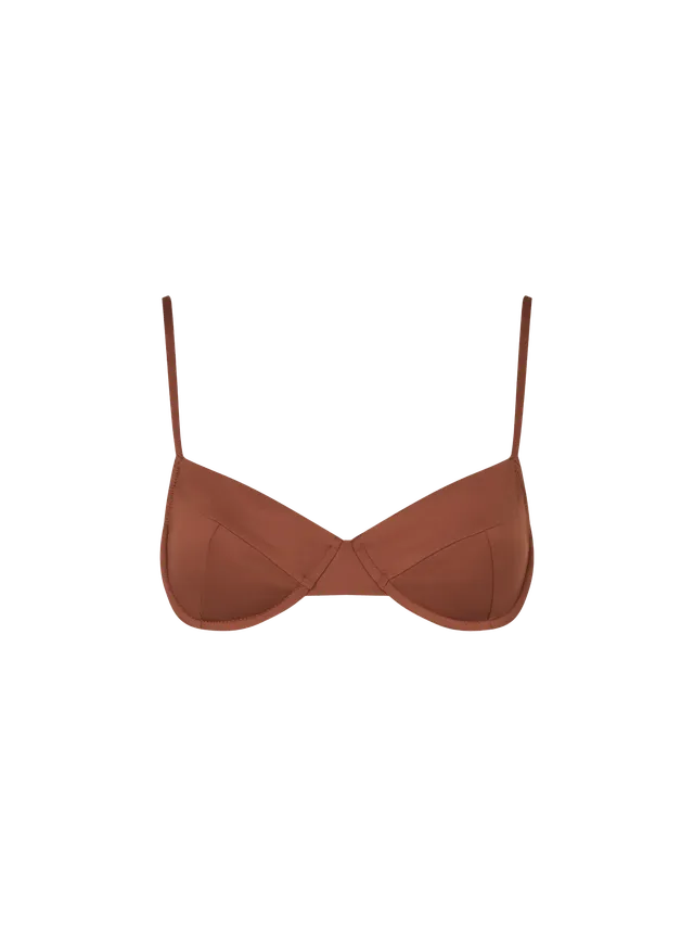 mc2-saint-barth-top-bikini-bea-bralette-con-ferretto-marrone image 1