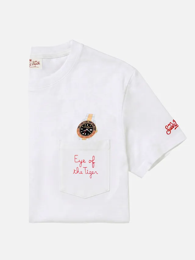 mc2-saint-barth-t-shirt-austin-uomo-bianca-cotone-eye-of-the-tiger image 1