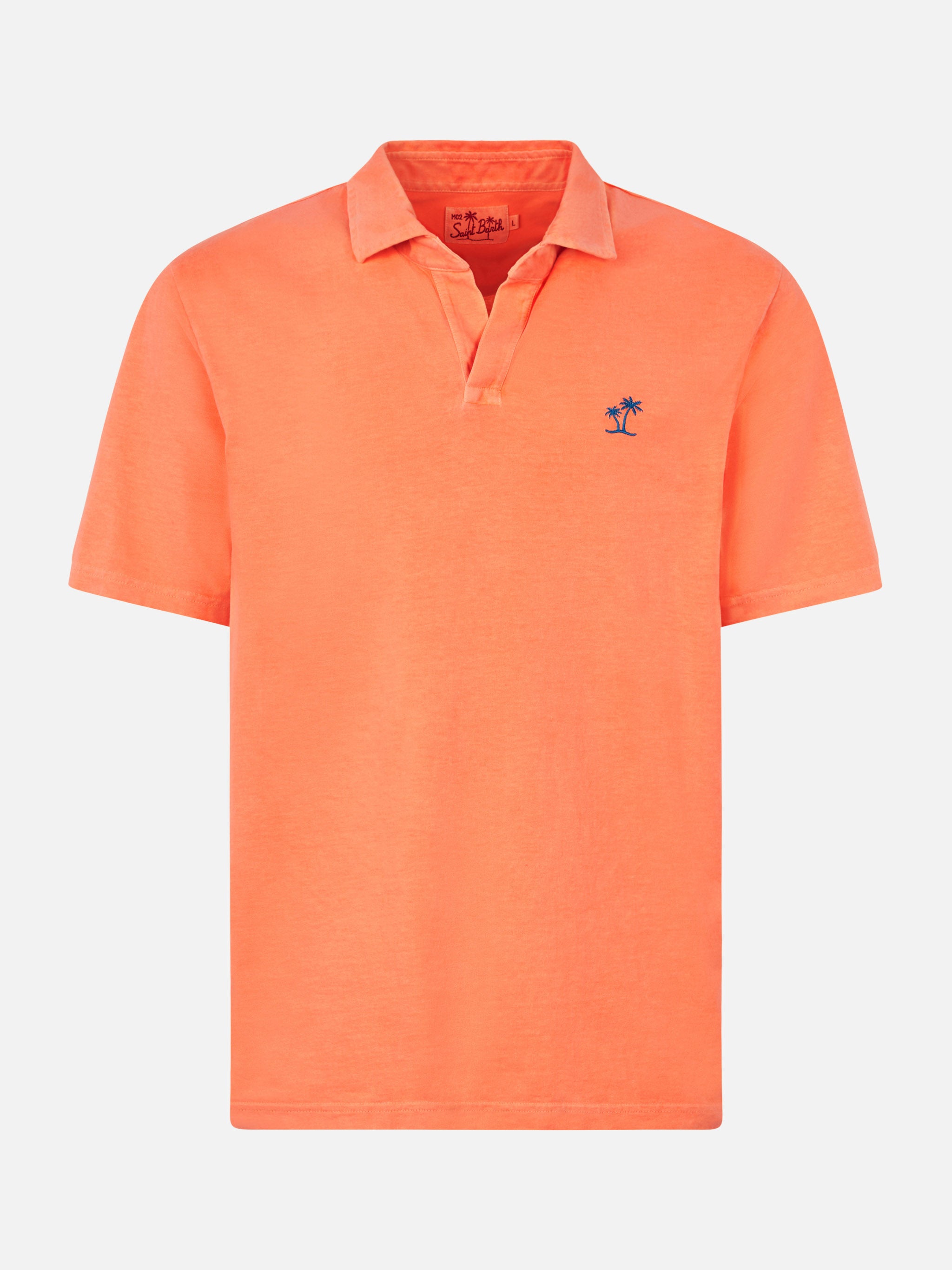 mc2-saint-barth-polo-brighton-in-jersey-di-cotone-arancione image 4
