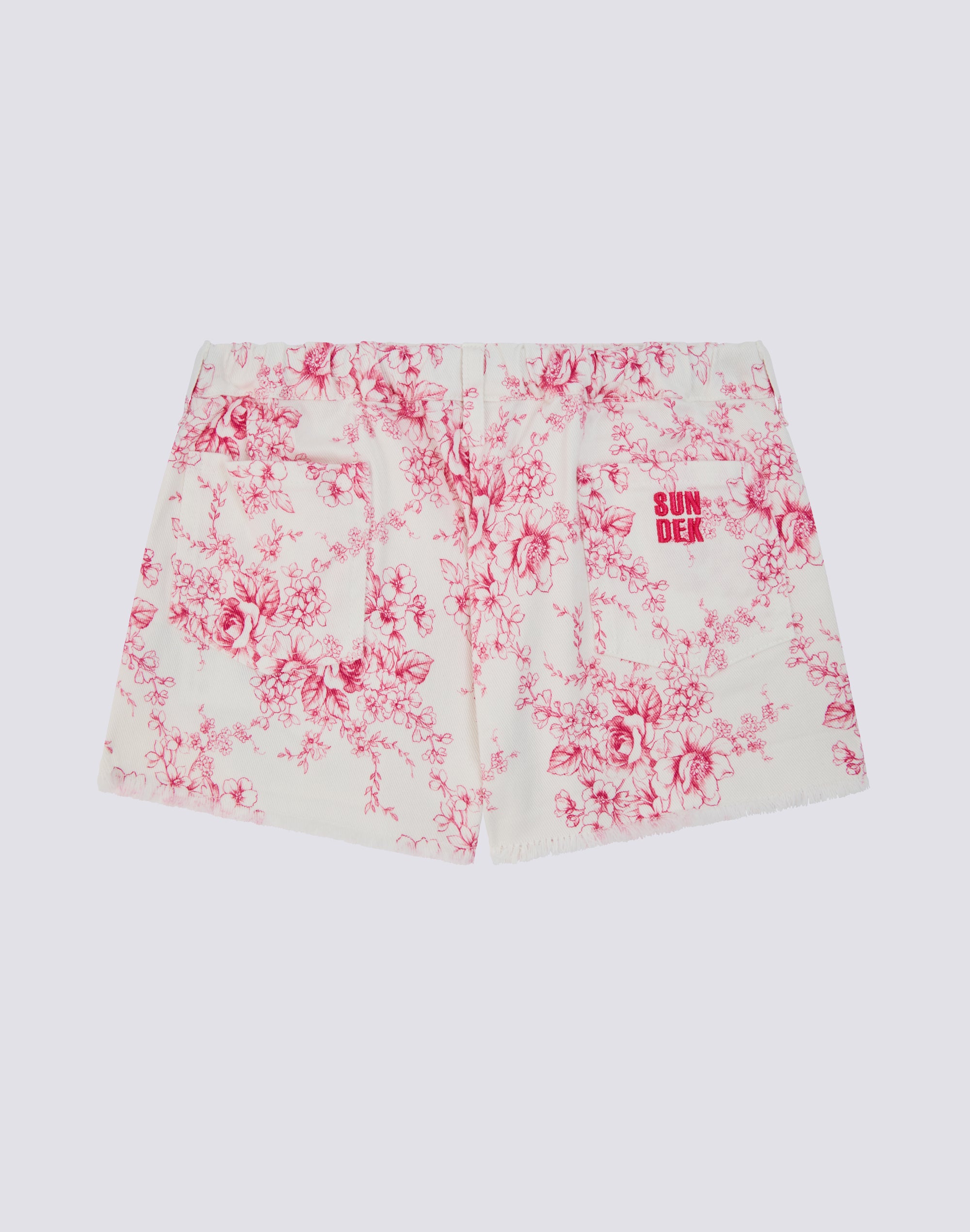 sundek-shorts-bambina-taglio-vivo-bull-cotone-stampa-rose-de-joie image 2
