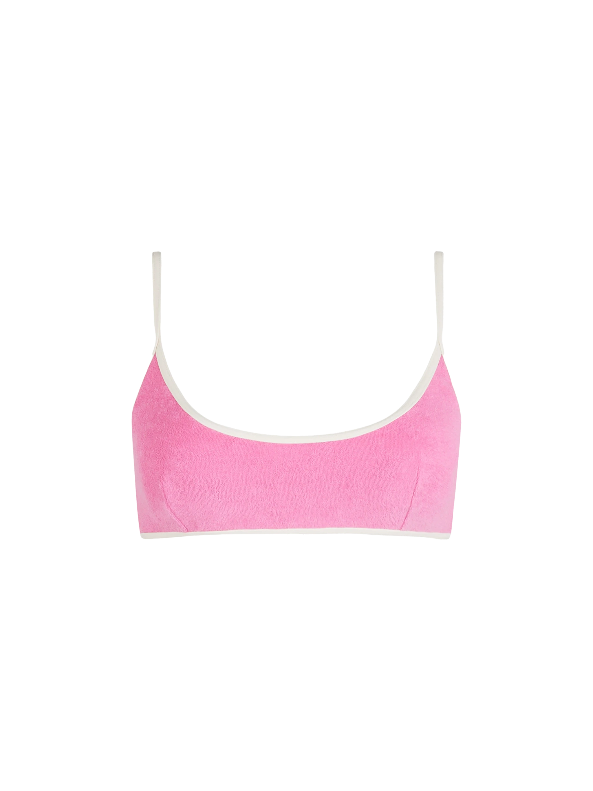 mc2-saint-barth-top-bikini-judy-bralette-spugna-rosa-con-piping image 1