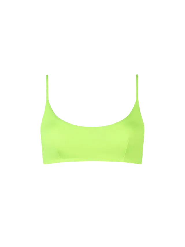 mc2-saint-barth-judy-bralette-top-bikini-giallo-fluo-tinta-unita image 1