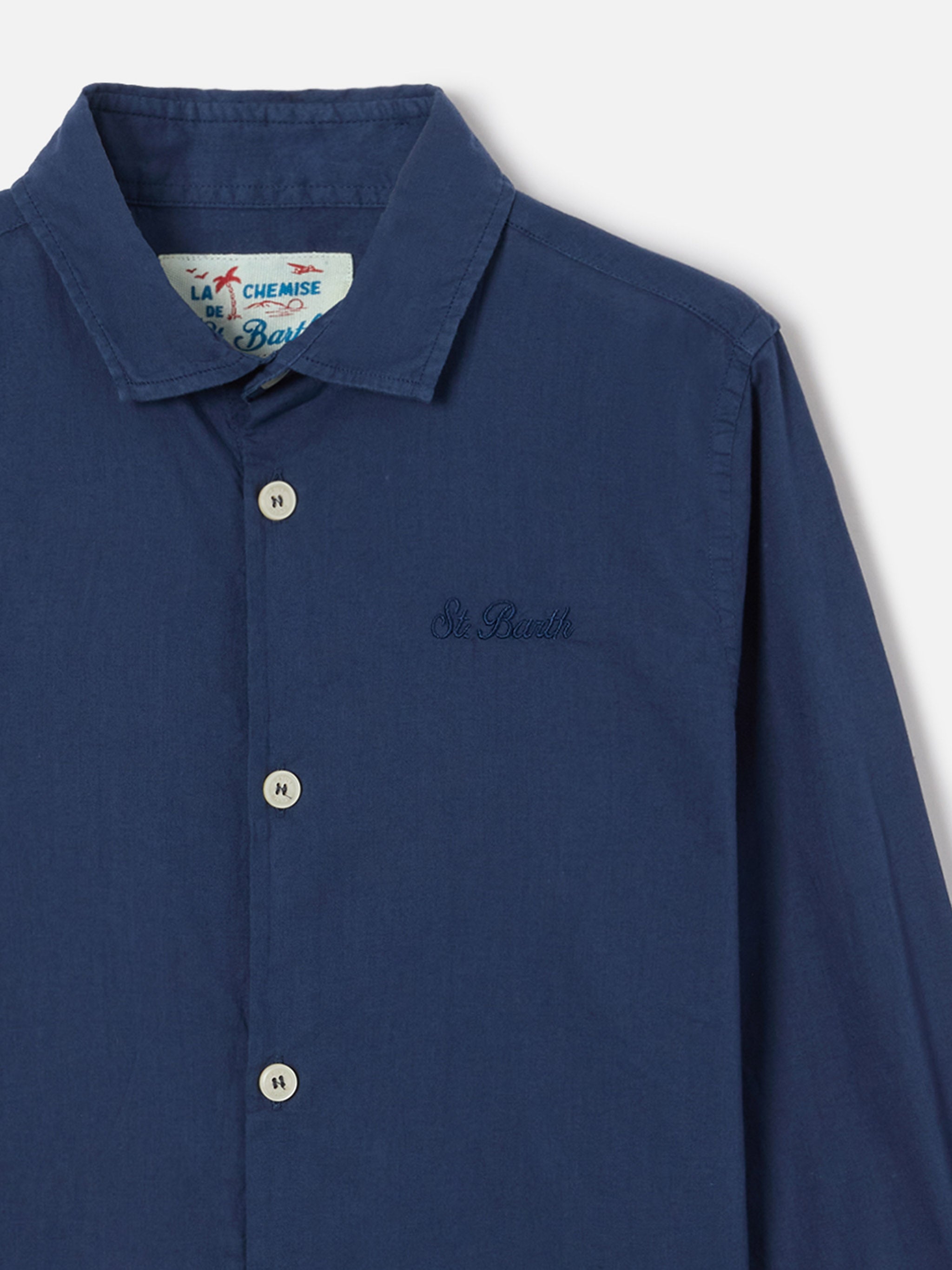 mc2-saint-barth-chemise-jr-camicia-bambino-cotone-voile-blu-navy image 2